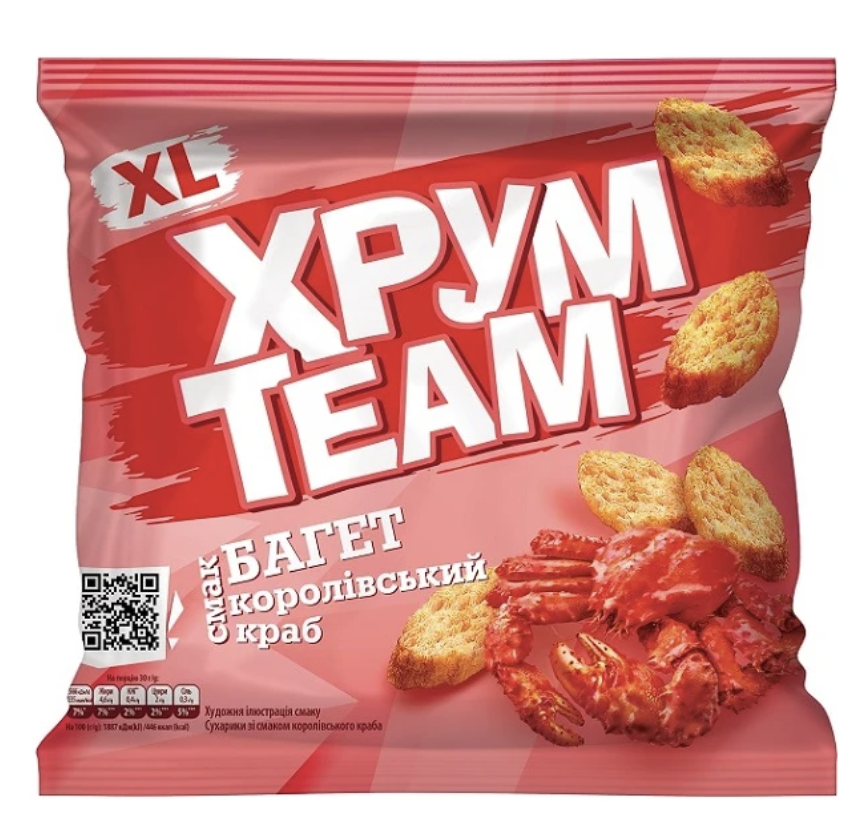 Сухарики ХрумTeam Багет КоролівсКраб 0.09кг